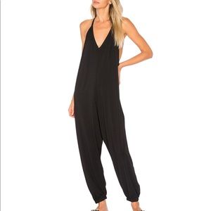 Bobi Draped Jumpsuit in black